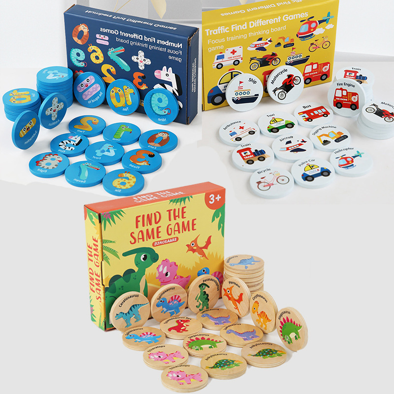 子供向け木製記憶ゲーム 恐竜交通認知ベビー記憶チェスおもちゃ - Board Game Of Life のレビューと価格